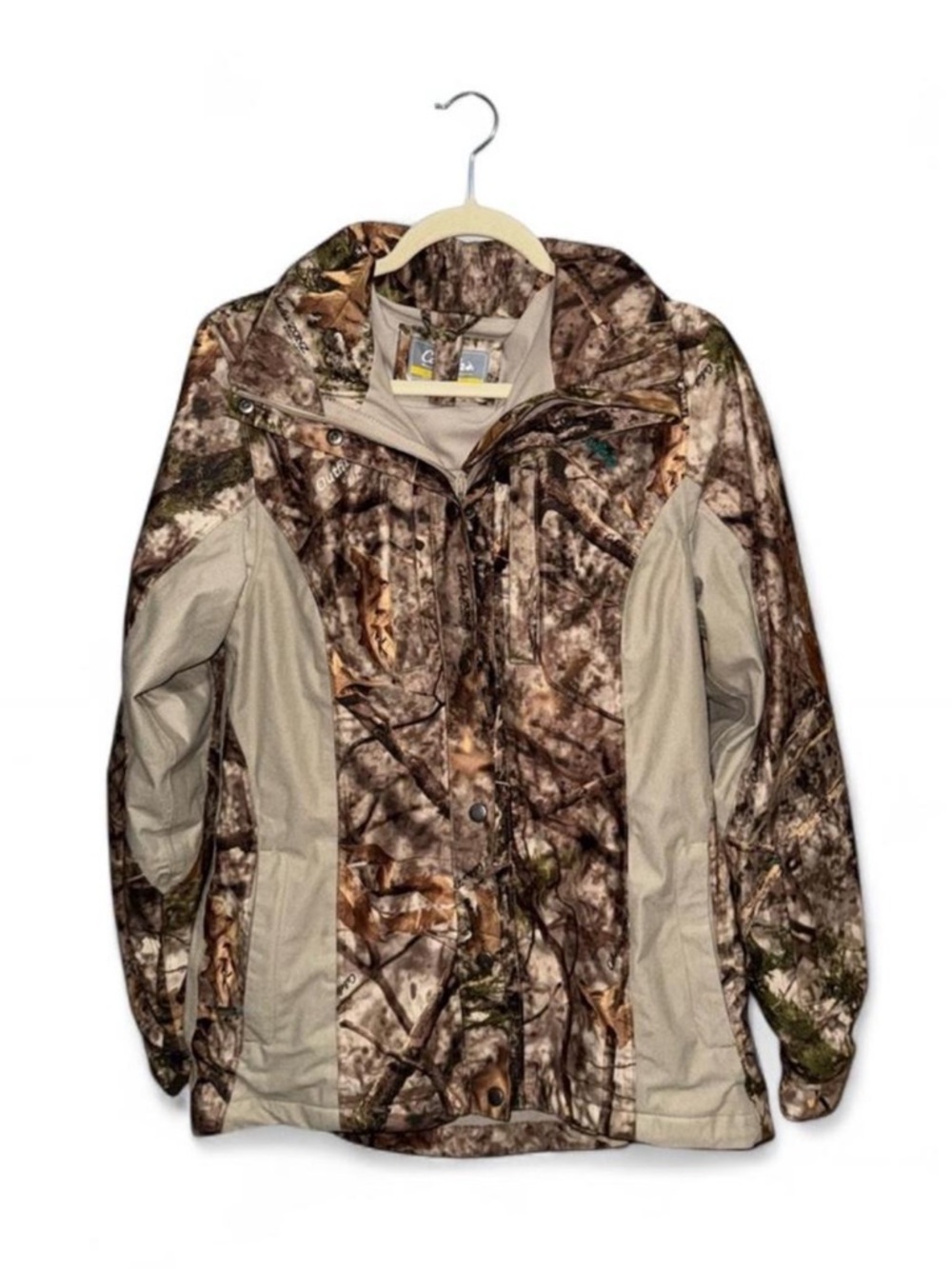 Cabela's Outfit Her ZONZ Woodlands Fleece Camouflage Hunting Coat Size Small